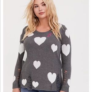 Barbie distressed pull over sweater.